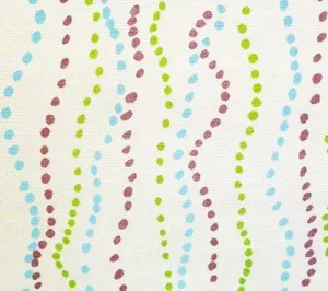 China Seas Fabric: Ginza - Custom Purple / Aqua / Jungle Green on Tinted Belgian Linen / Cotton