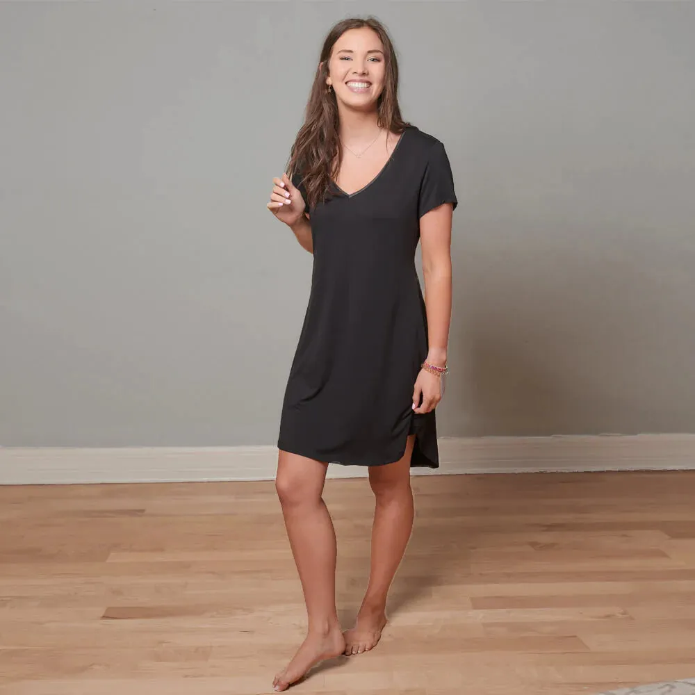 Claire Black Nightgown