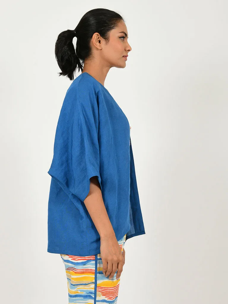 Classic Blue Linen Overlay