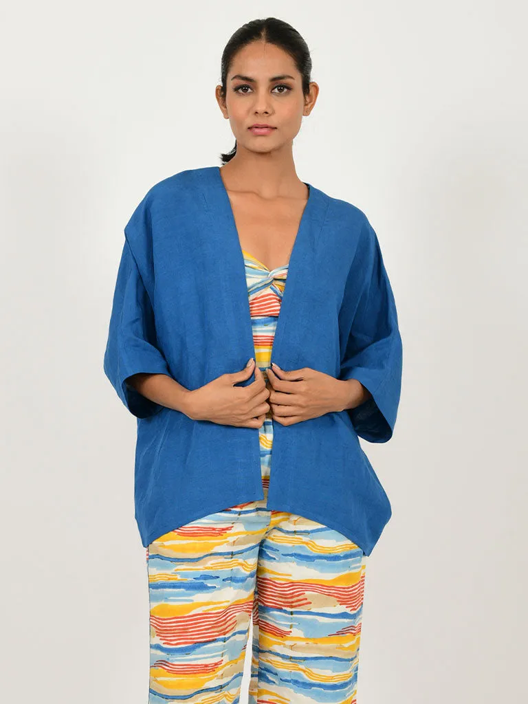 Classic Blue Linen Overlay