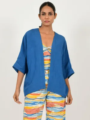 Classic Blue Linen Overlay