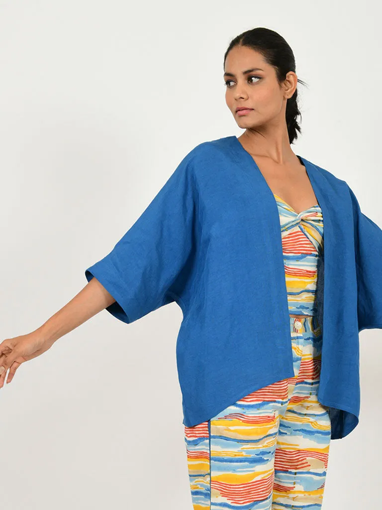 Classic Blue Linen Overlay