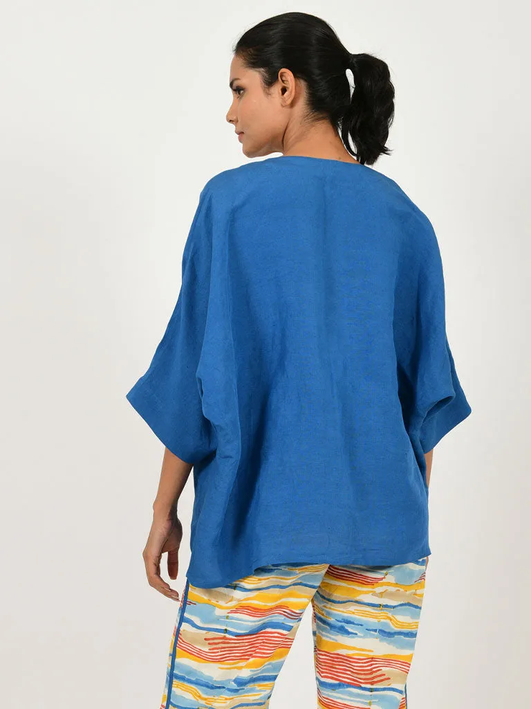 Classic Blue Linen Overlay