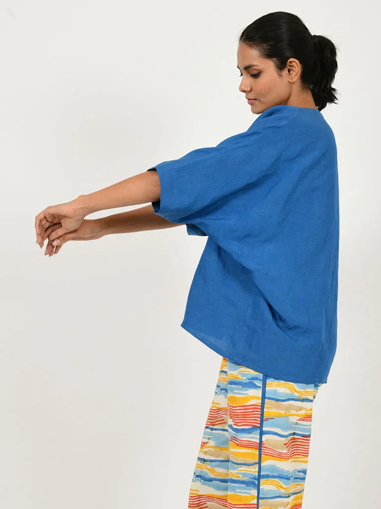 Classic Blue Linen Overlay