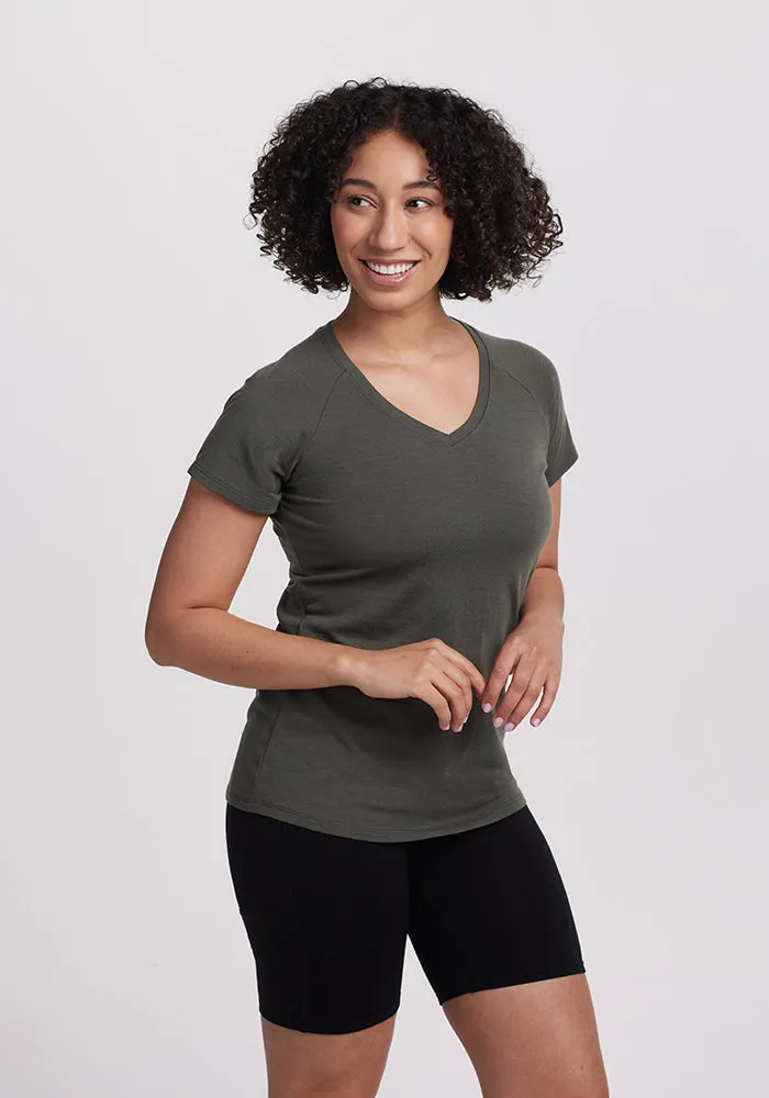 Clearance - Mia Short Sleeve V Neck