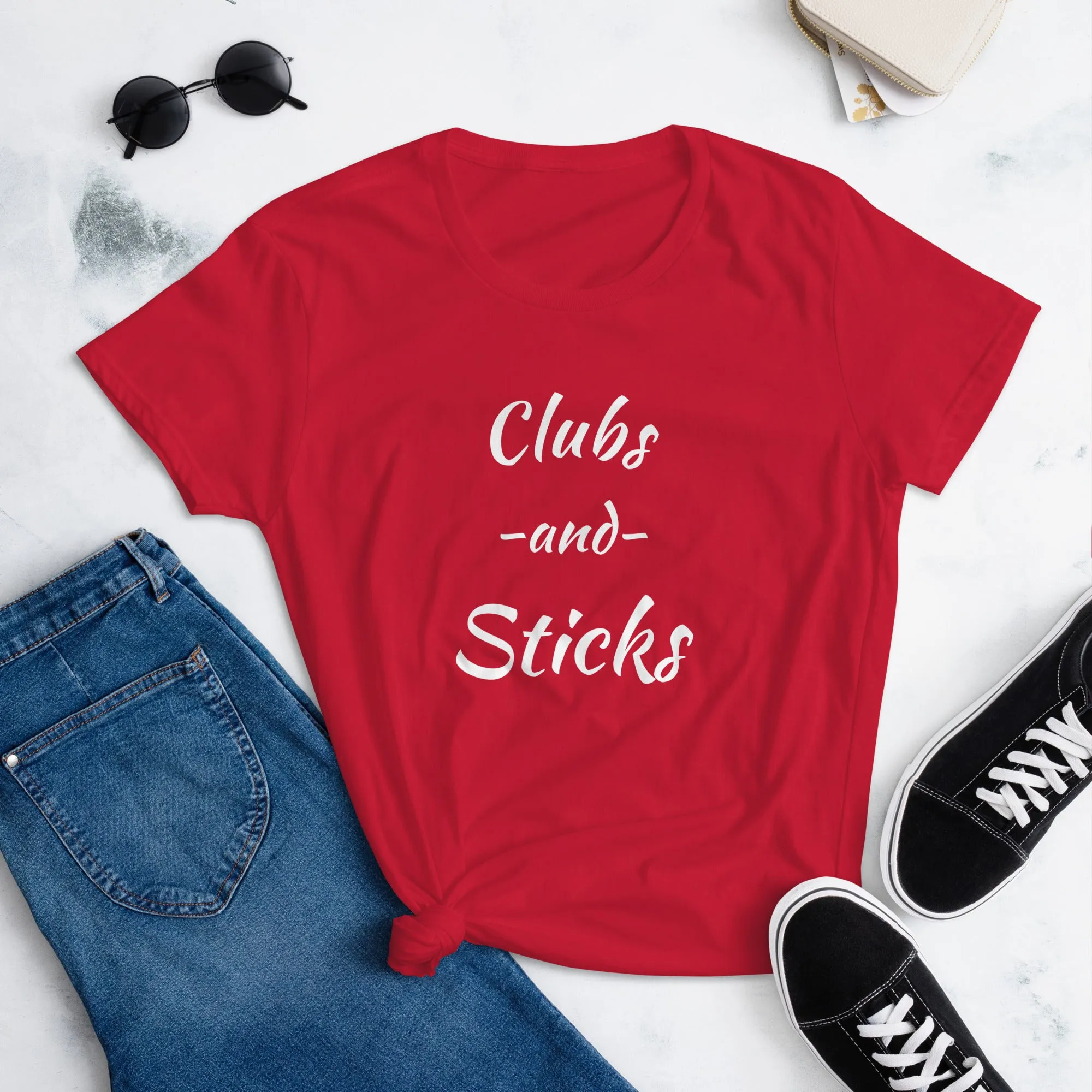 Clubs and Sticks Ladies short sleeve t-shirt