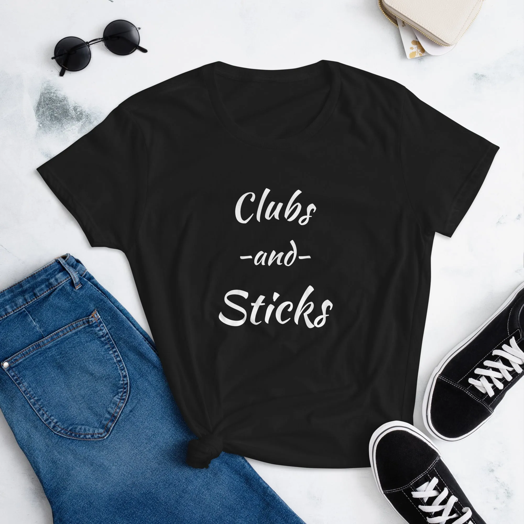 Clubs and Sticks Ladies short sleeve t-shirt