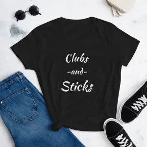 Clubs and Sticks Ladies short sleeve t-shirt