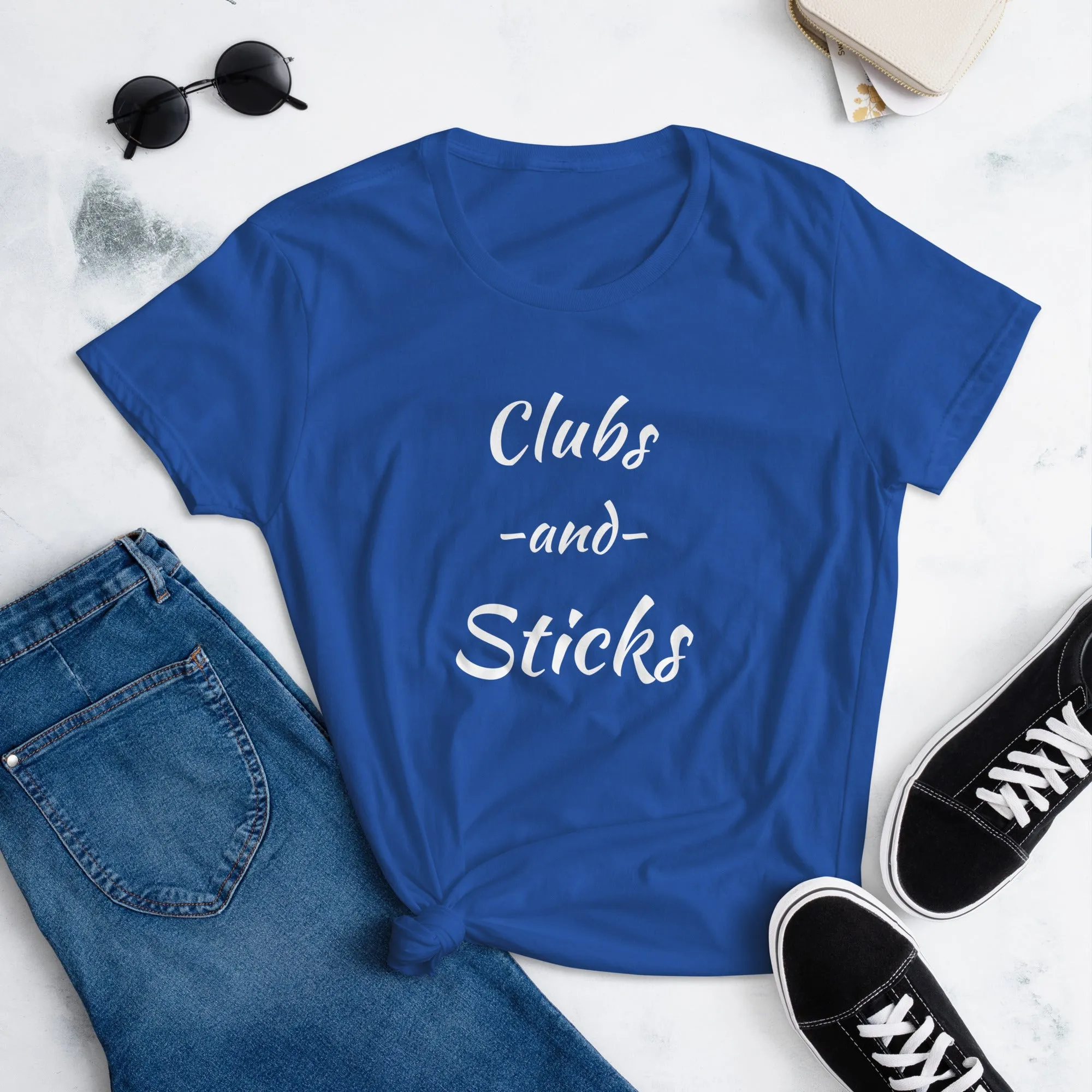 Clubs and Sticks Ladies short sleeve t-shirt