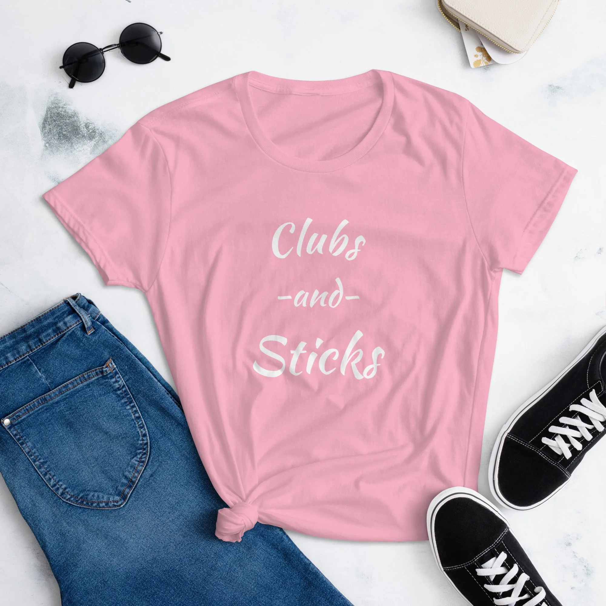 Clubs and Sticks Ladies short sleeve t-shirt