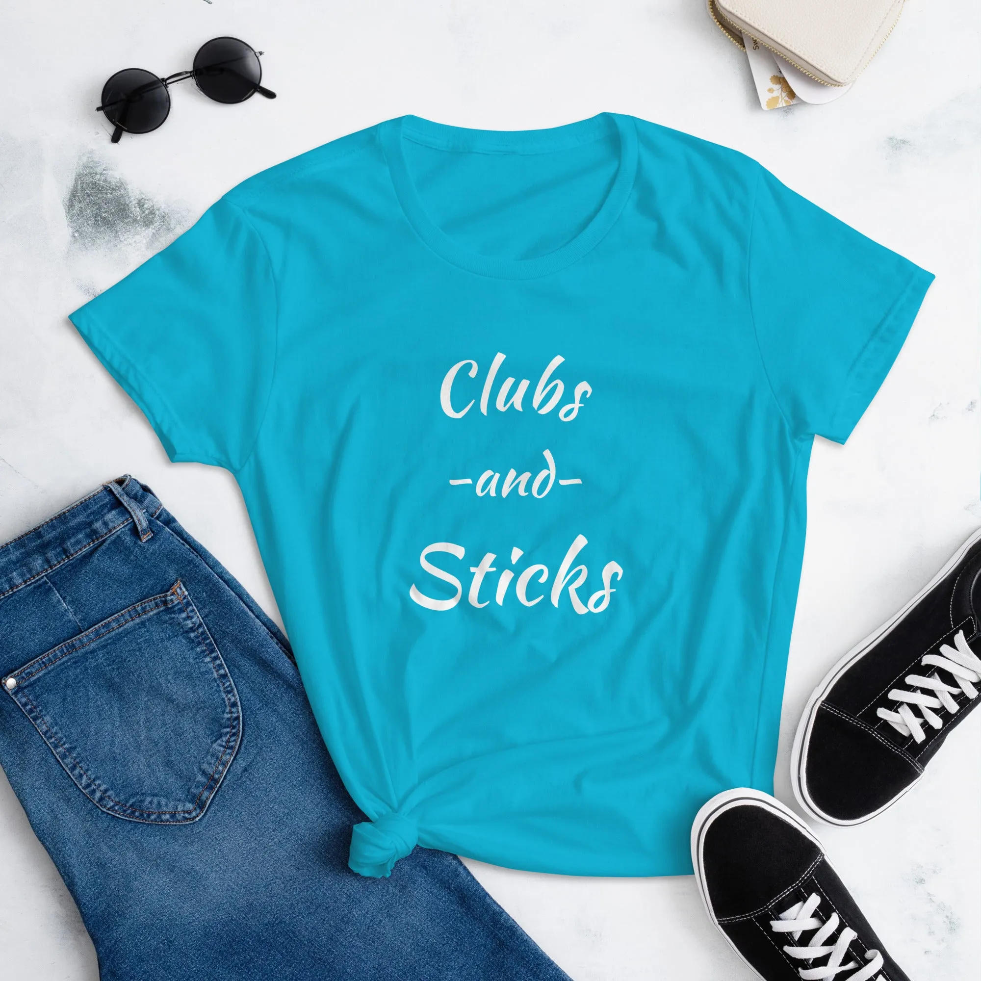 Clubs and Sticks Ladies short sleeve t-shirt