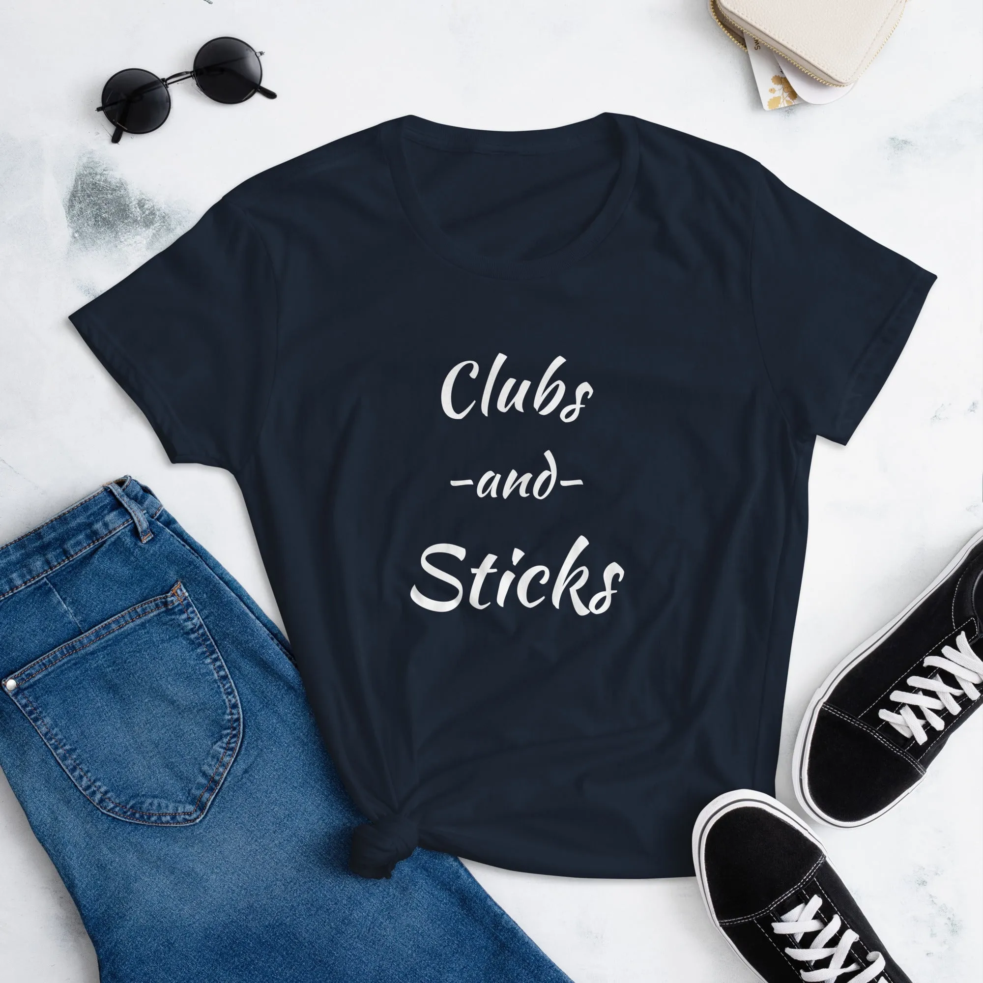 Clubs and Sticks Ladies short sleeve t-shirt