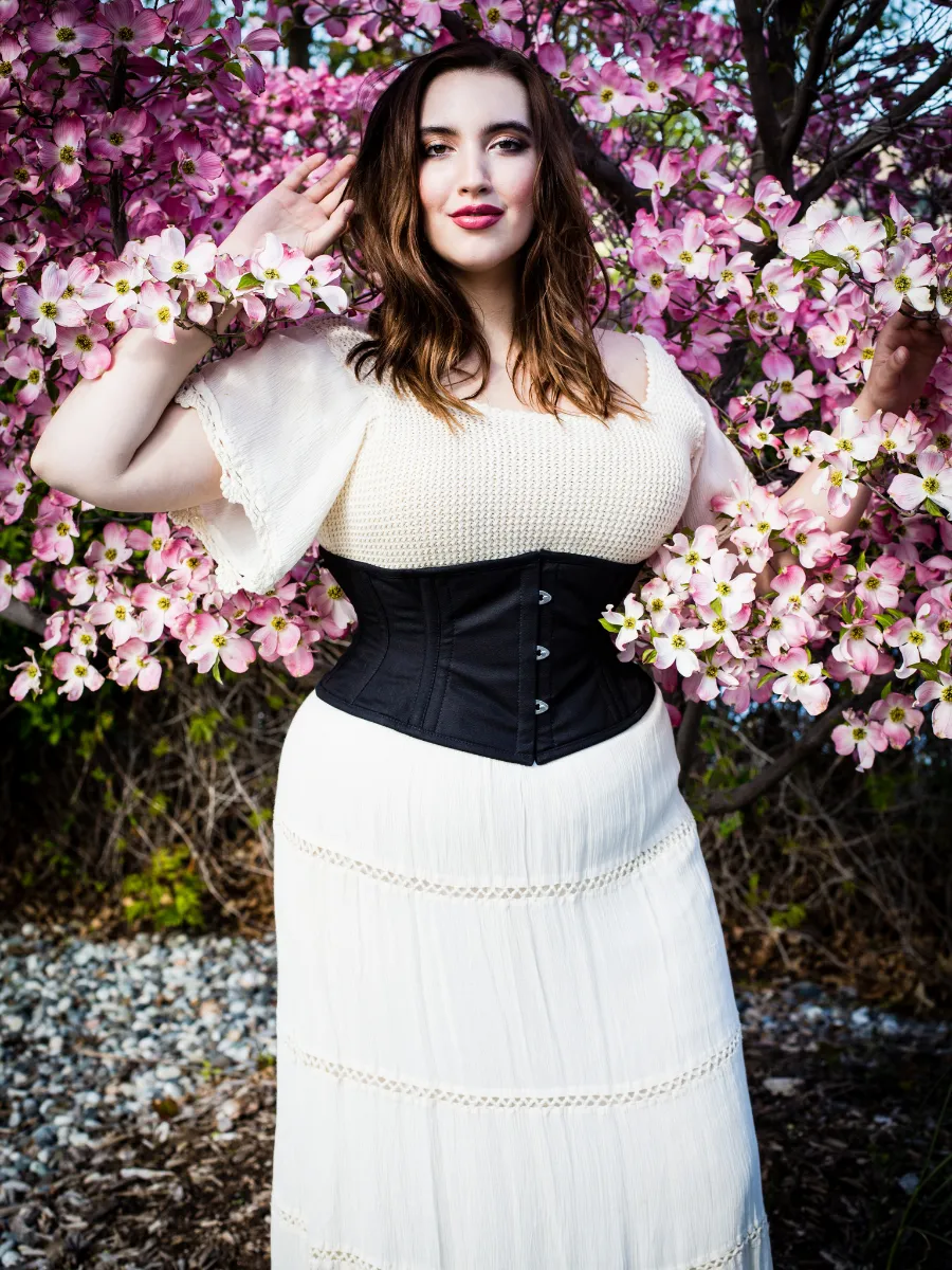 Cotton Modern Curve Waspie Underbust Corset : CS-301