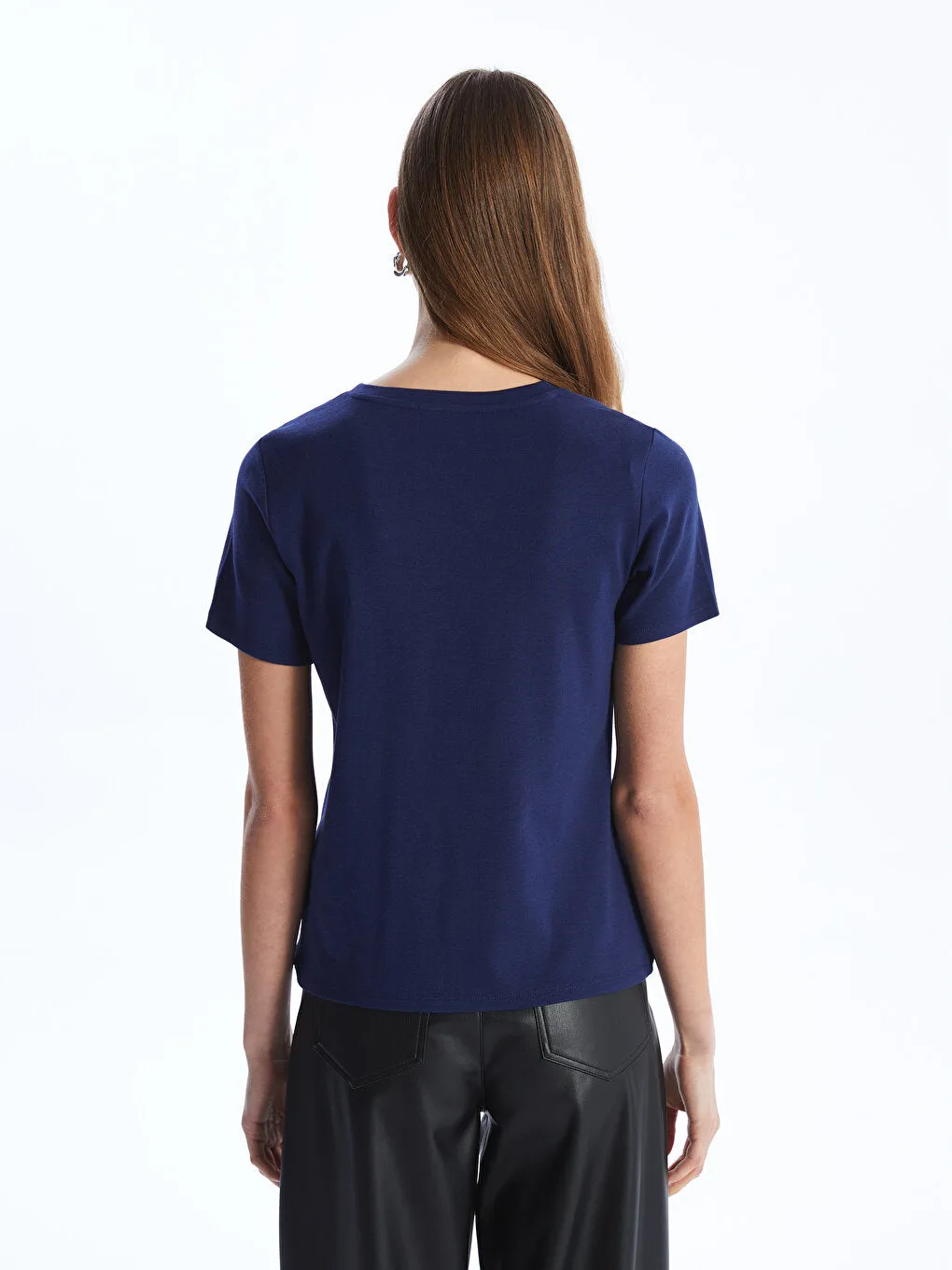 Crew Neck Printed Short Sleeve Women's T-Shirt