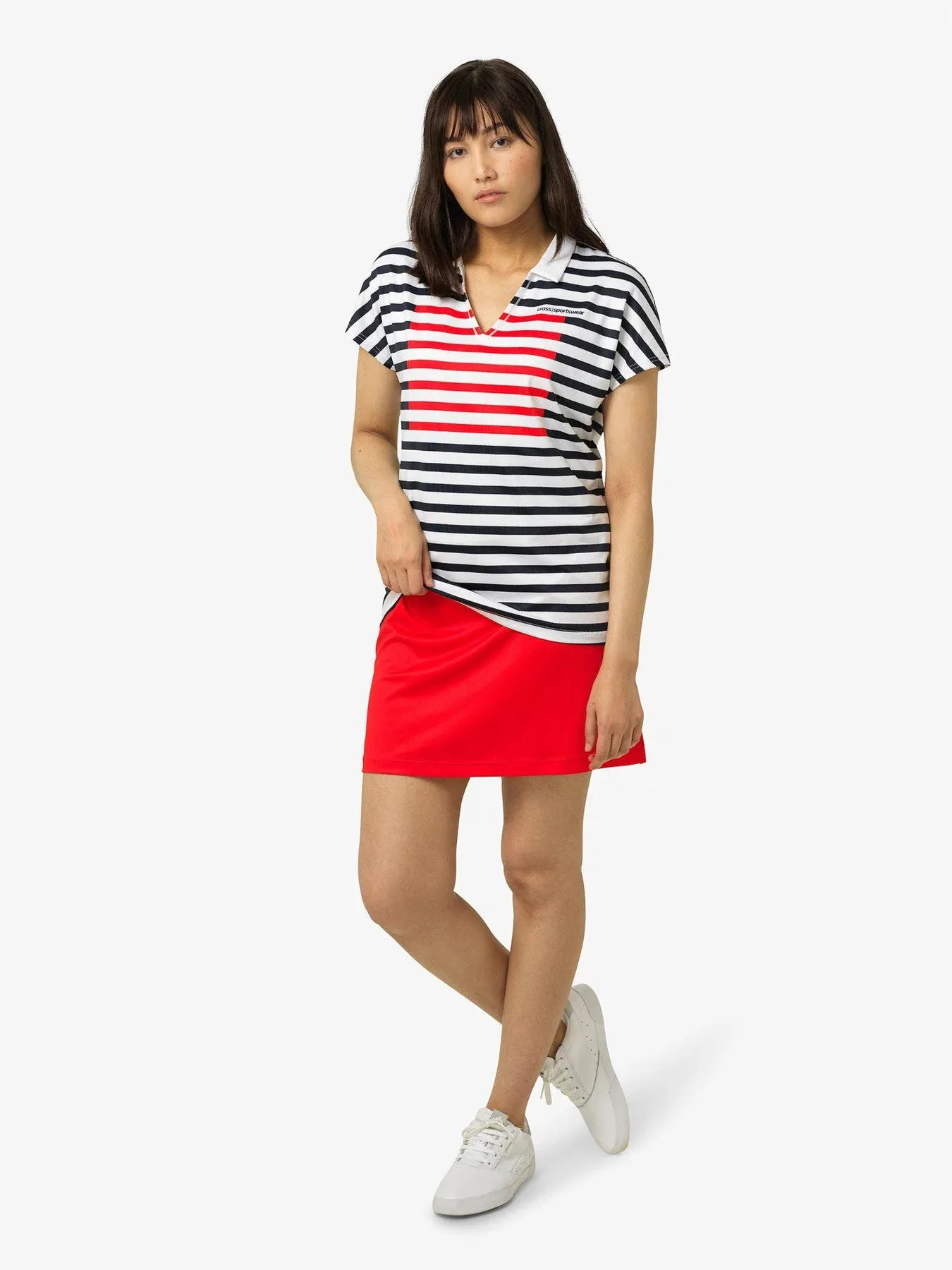 Cross Sportswear Womens Hidden Polo - WHITE