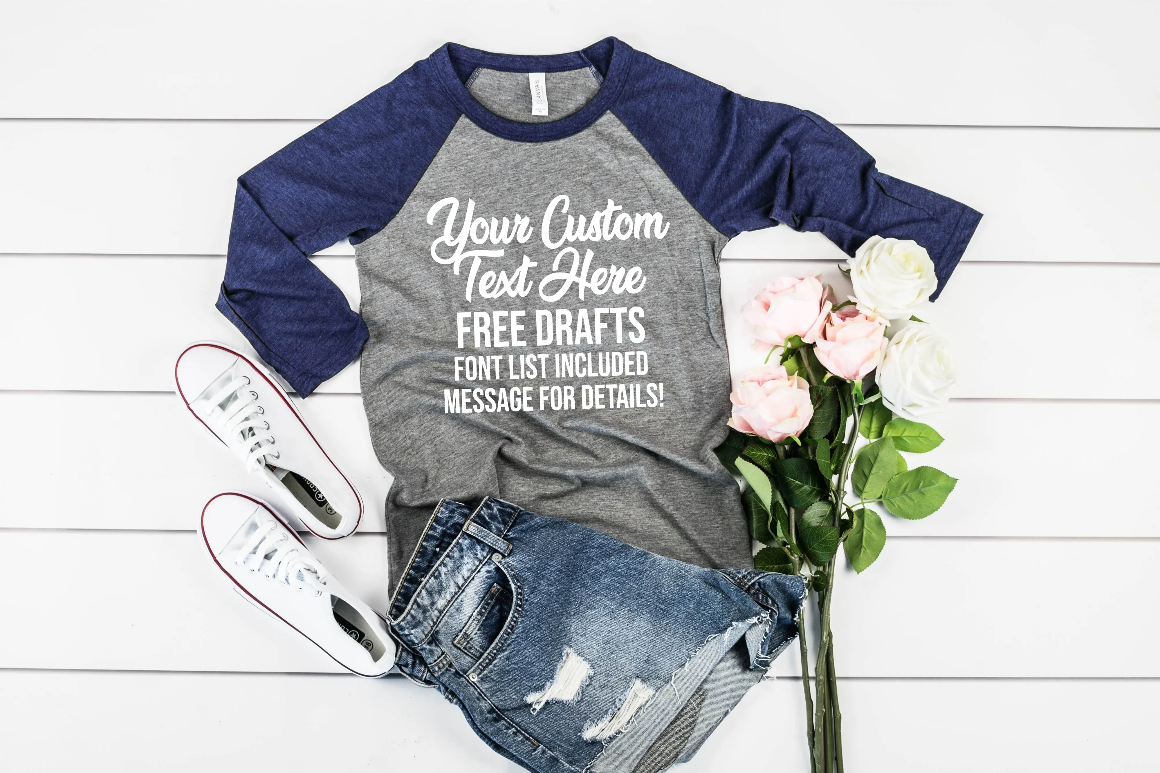 Custom Raglan Shirt | Unisex Triblend