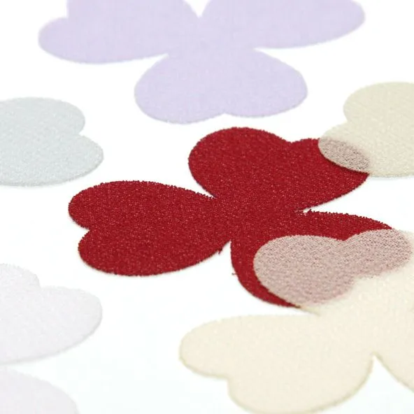 Cut Flower - Three Petals (Chiffon) #163 Milky Pink