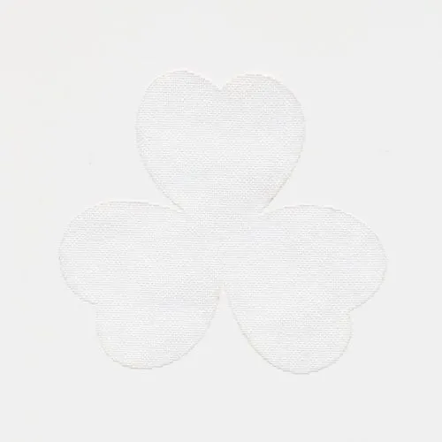 Cut Flower - Three Petals (Organdy) #01 White