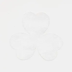 Cut Flower - Three Petals (Organdy) #01 White