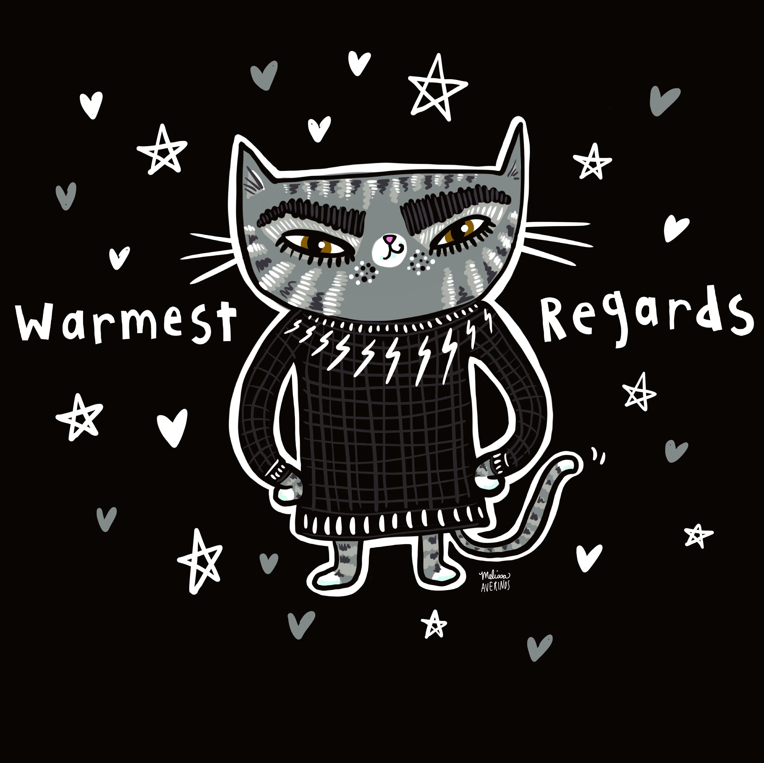 DAVID ROSE KITTY WARMEST REGARDS Women's Relaxed T-Shirt
