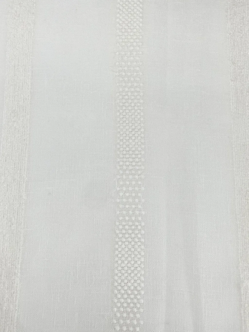 Dot and Texture Stripe Embroidery Blend sheer Linen Fabric By The Yard/CL1118
