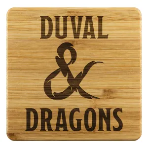 Duval & Dragons Logo Bamboo Coaster Set of 4
