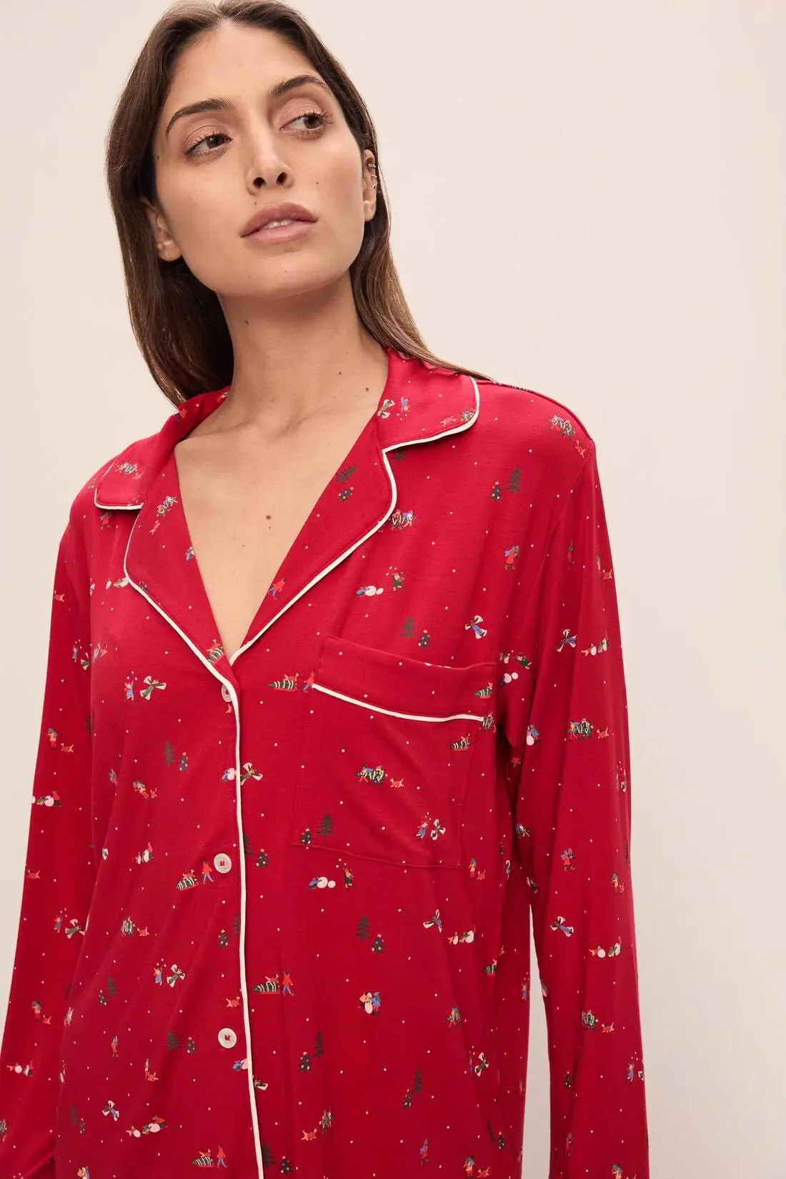 Eberjey Gisele Printed Long PJ Set