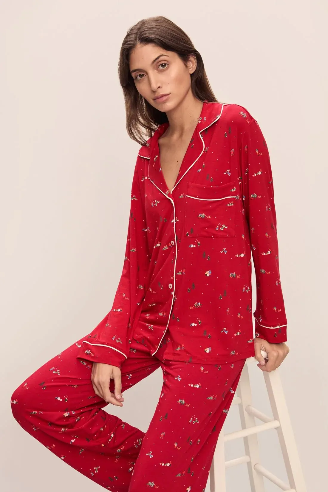 Eberjey Gisele Printed Long PJ Set