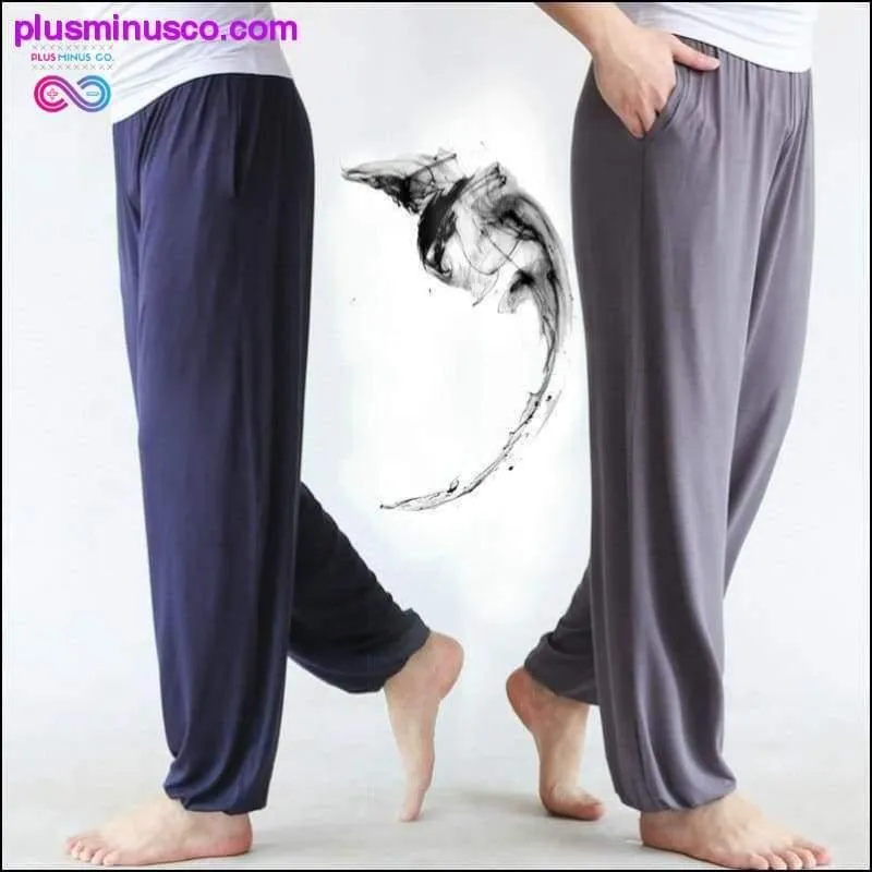 Elastic Waist Modal Tai Chi Yoga Loose Baggy Harem Pants Men