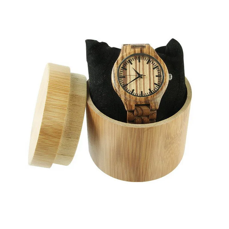 Elephant Pattern Dial Women's Wooden Watch