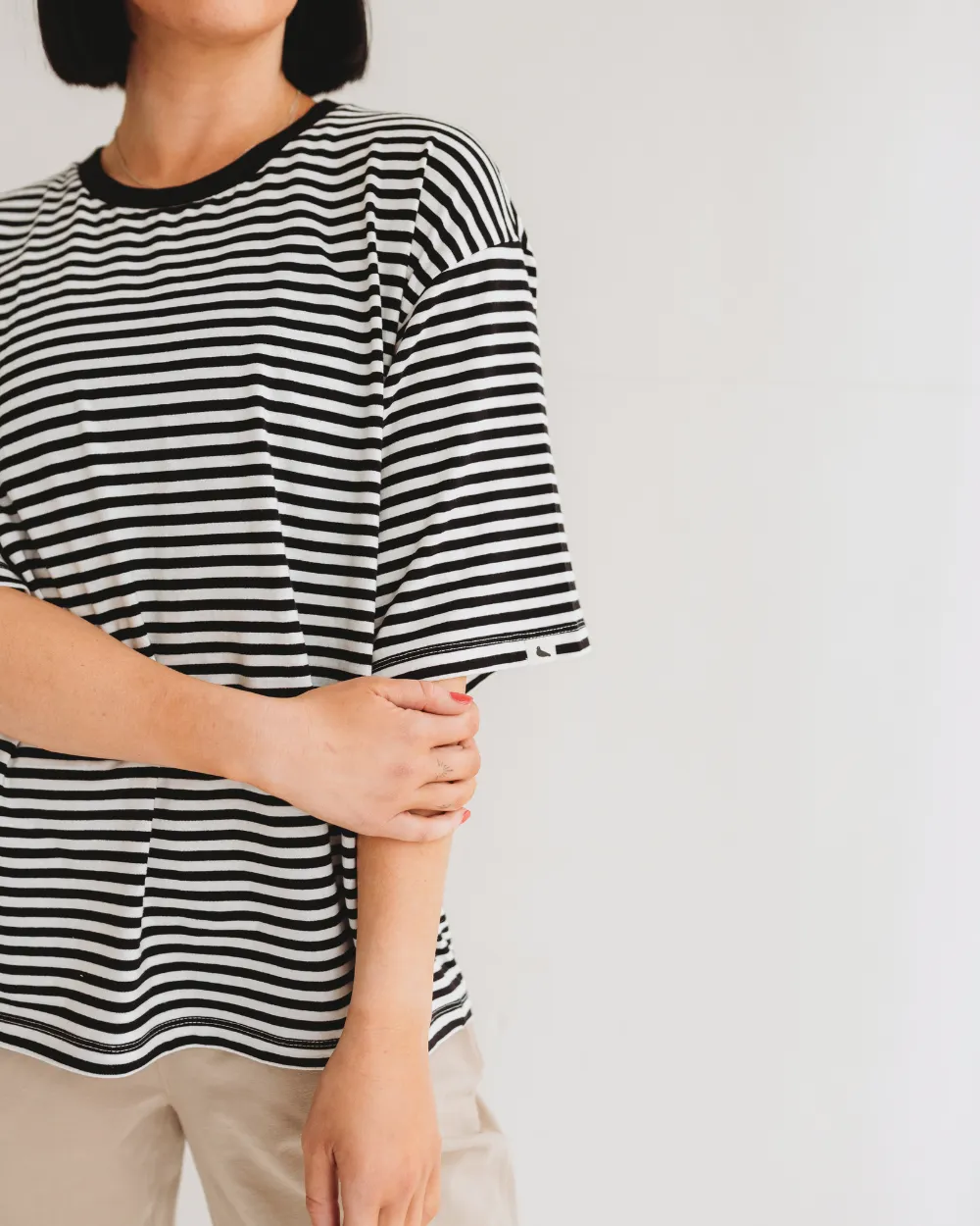 Elsie Multicolour Stripe Print Oversized T-Shirt