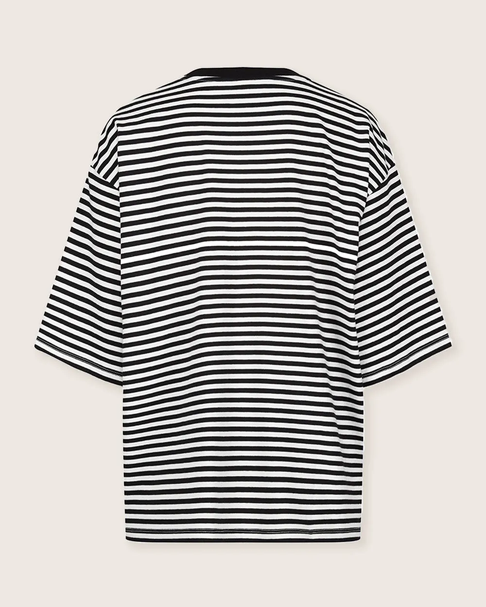 Elsie Multicolour Stripe Print Oversized T-Shirt