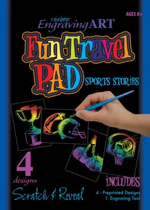 Engraving Art Fun Travel Pad, Safari Animals