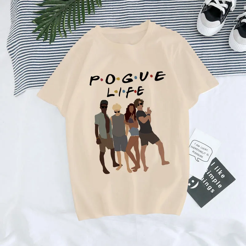 European and American, Digital Round Neck Printed, Summer T-shirt