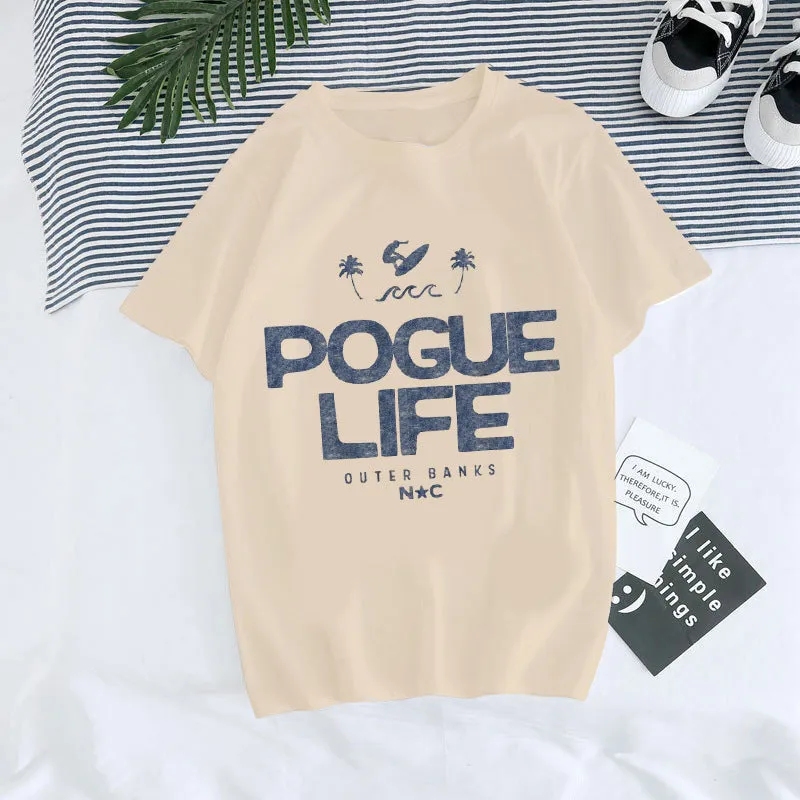 European and American, Digital Round Neck Printed, Summer T-shirt