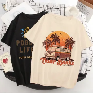 European and American, Digital Round Neck Printed, Summer T-shirt