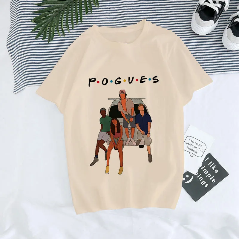 European and American, Digital Round Neck Printed, Summer T-shirt