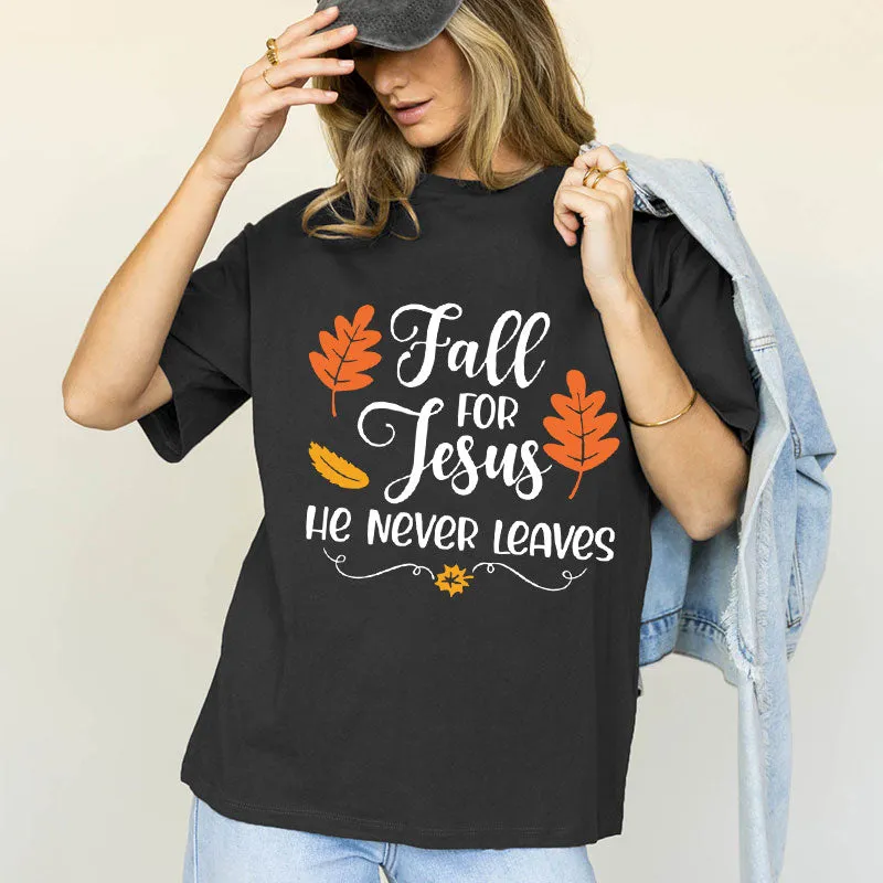 Fall For Jesus Cotton Tee