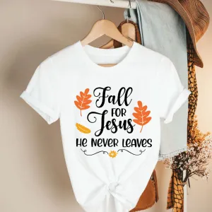 Fall For Jesus Cotton Tee