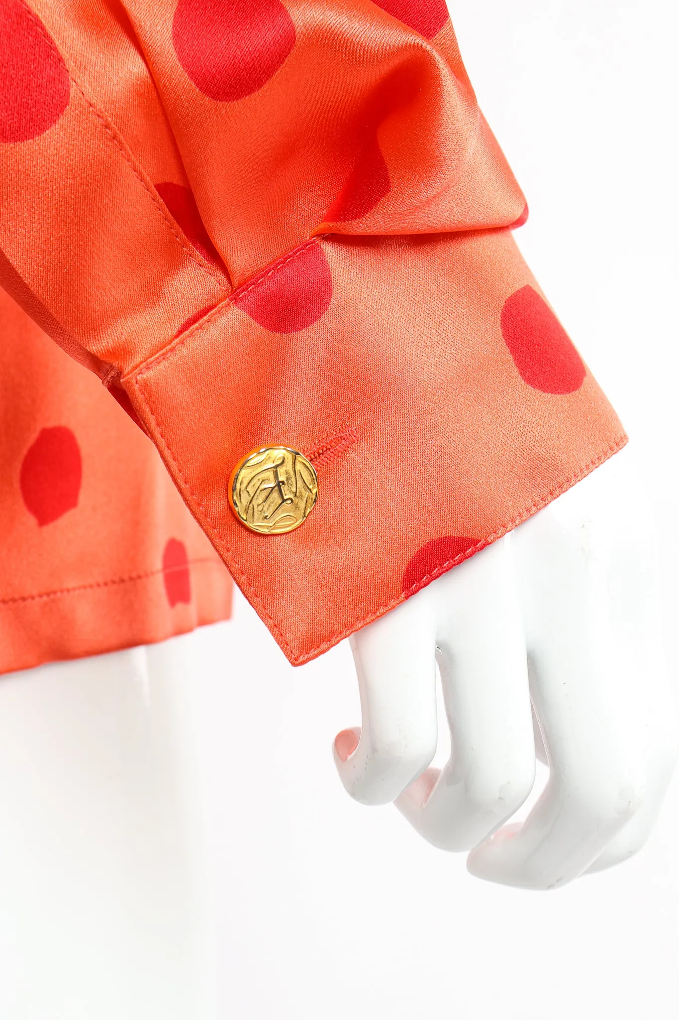 Fire Dot Satin Blouse