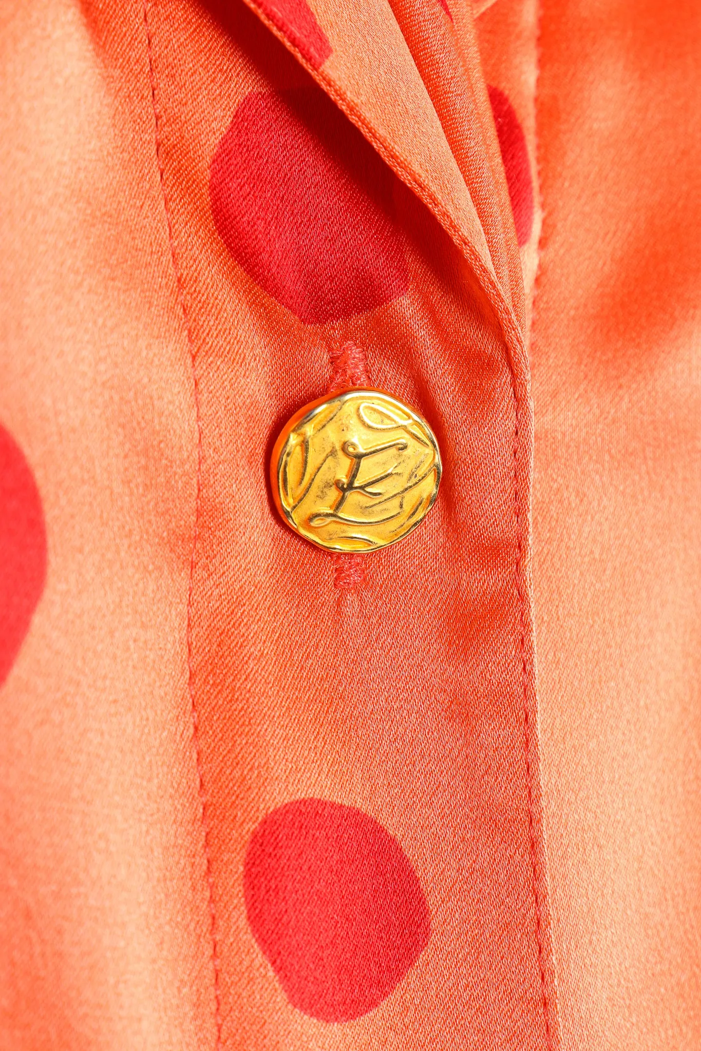 Fire Dot Satin Blouse