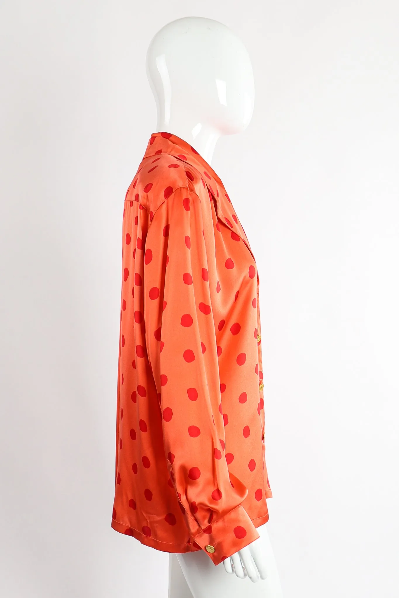 Fire Dot Satin Blouse