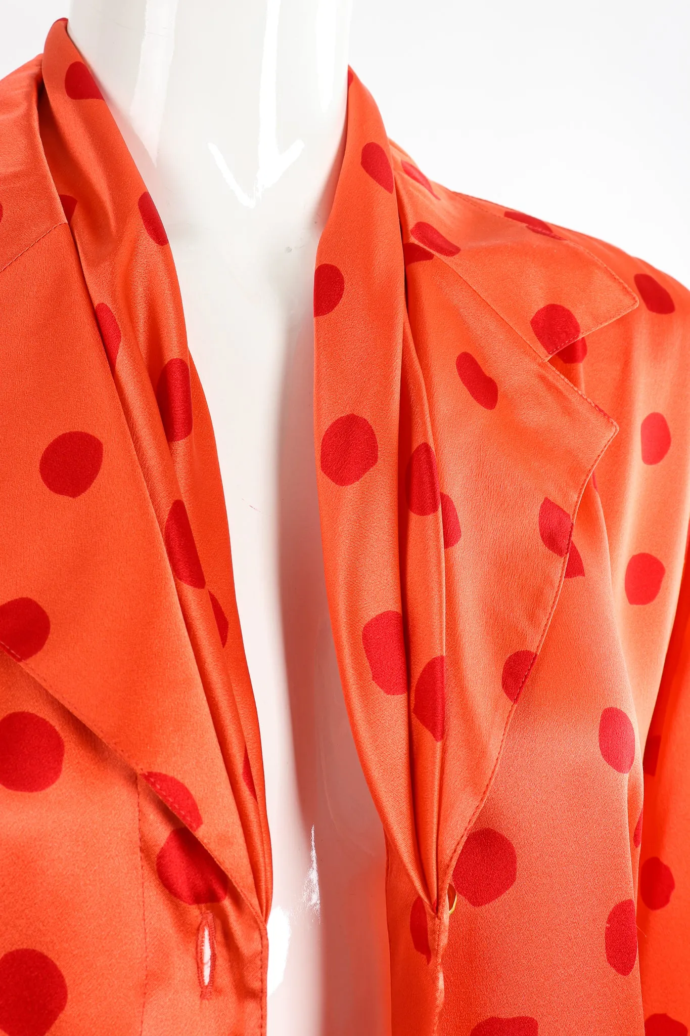 Fire Dot Satin Blouse