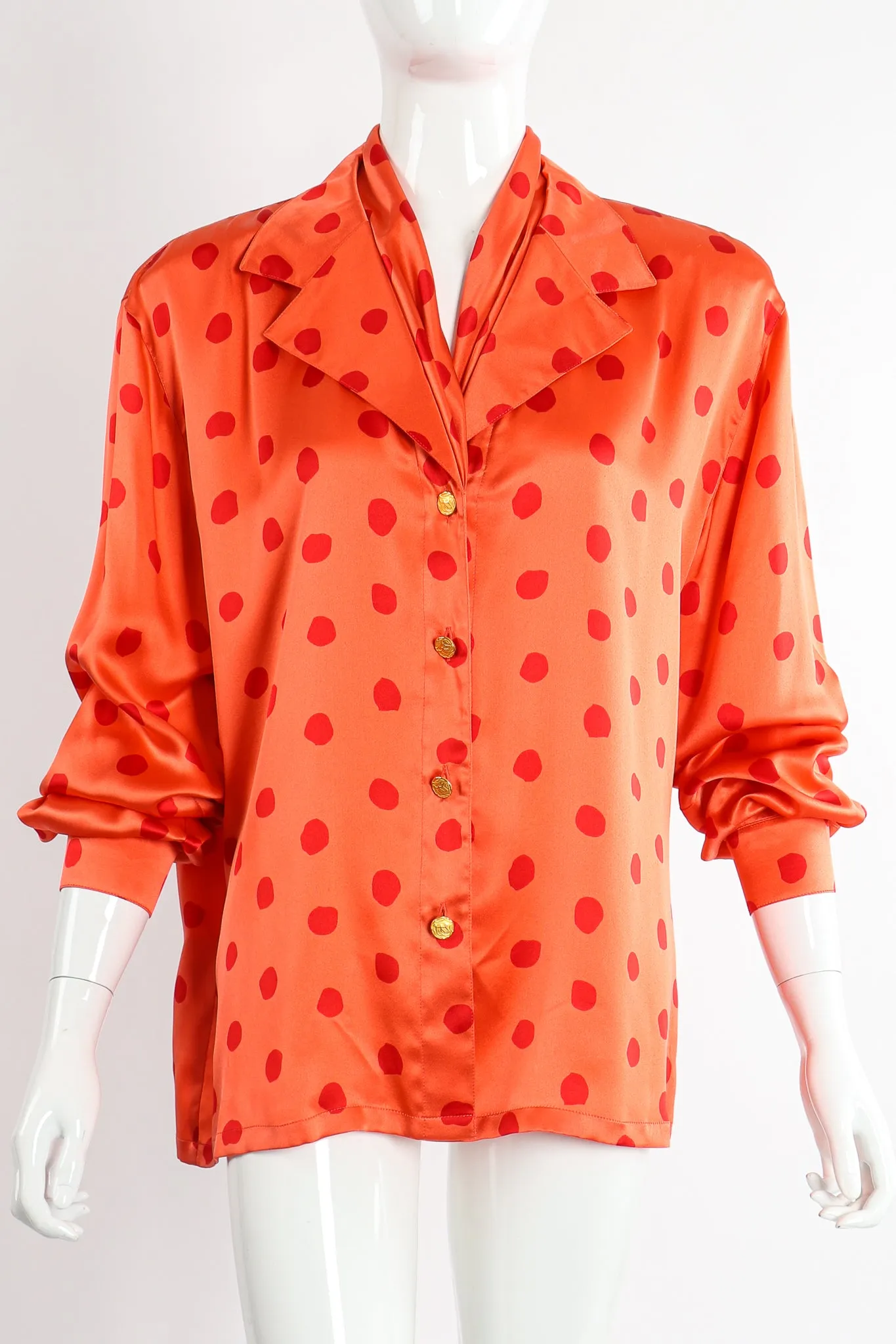 Fire Dot Satin Blouse