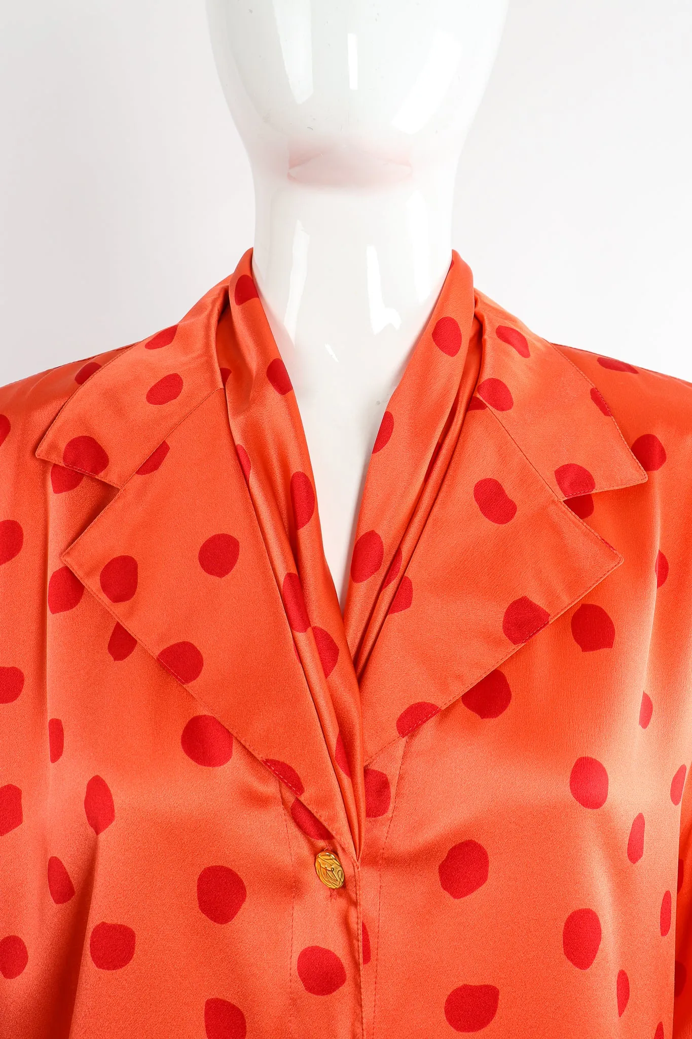 Fire Dot Satin Blouse