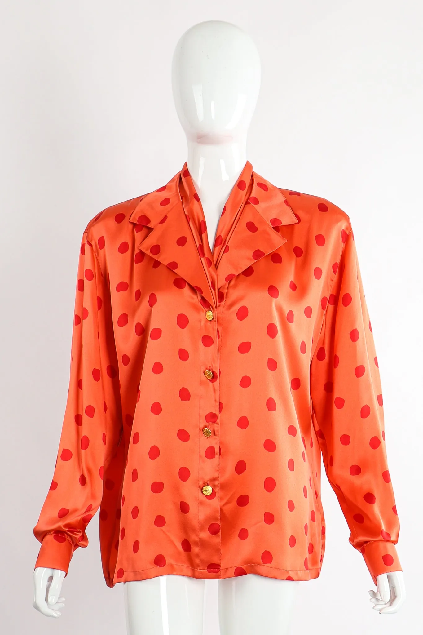 Fire Dot Satin Blouse