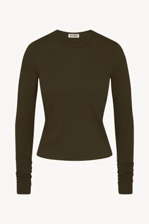 FITTED CREWNECK LONG SLEEVE T-SHIRT