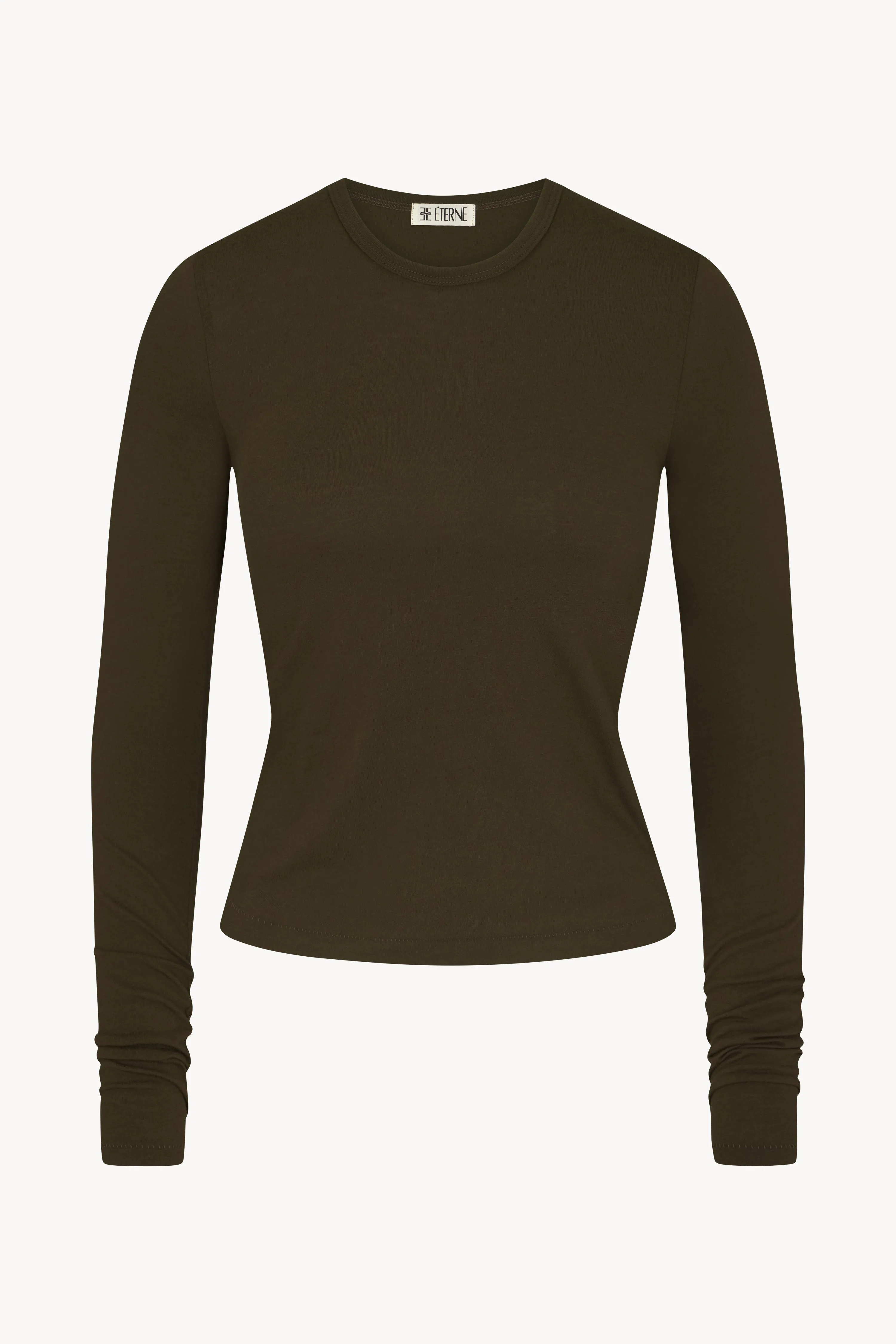 FITTED CREWNECK LONG SLEEVE T-SHIRT