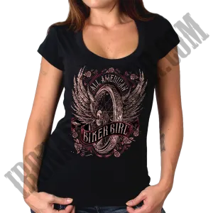 Flying Wheel Scoop Neck Tee