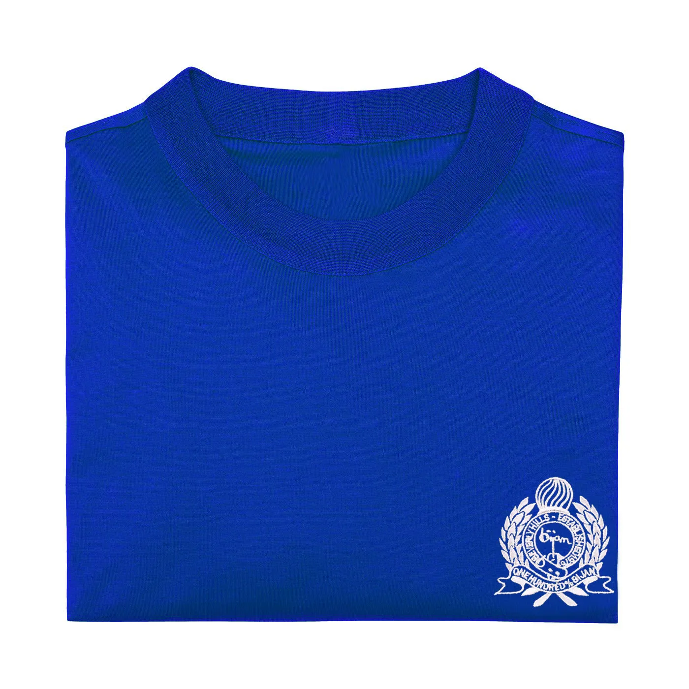 French Blue with White Crest Short Sleeve T-Shirt